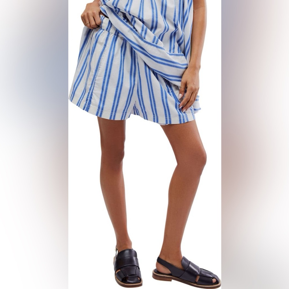 Free People Get Free Striped Pull-On Shorts